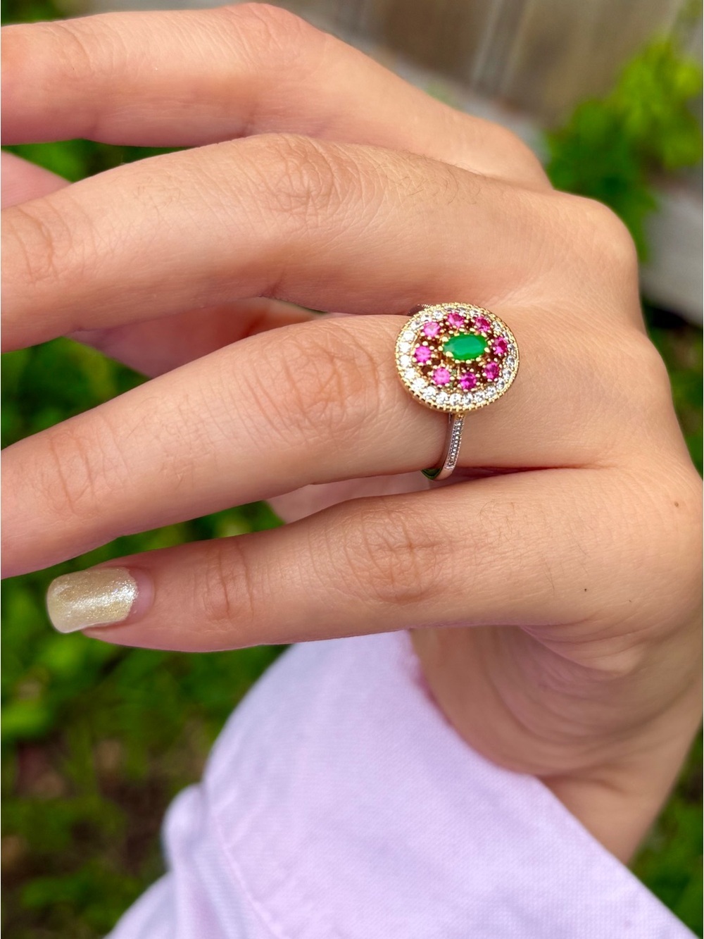 Vintage baho multicolor ring - Picture 3 of 5